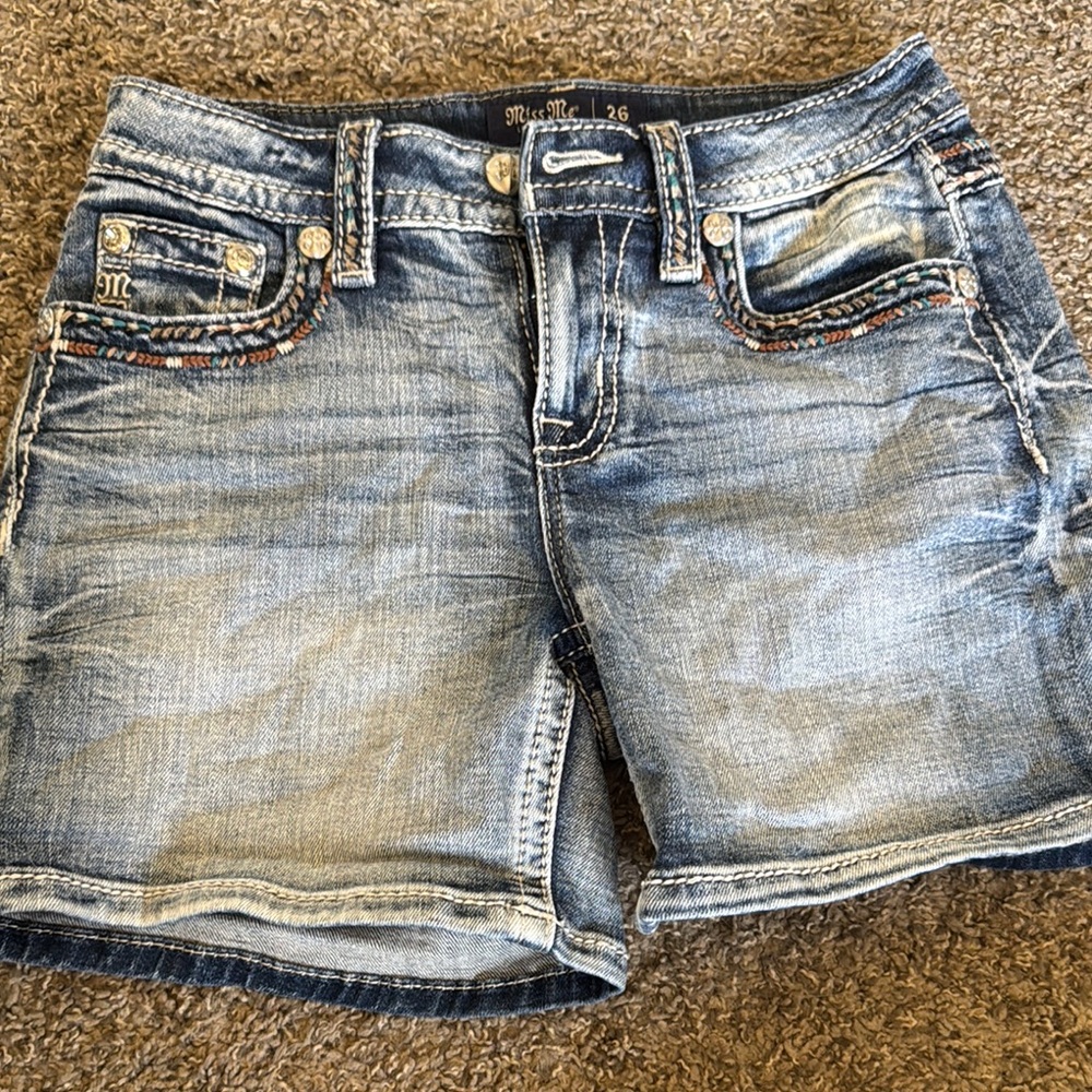 Miss Me Women's Blue Denim Shorts